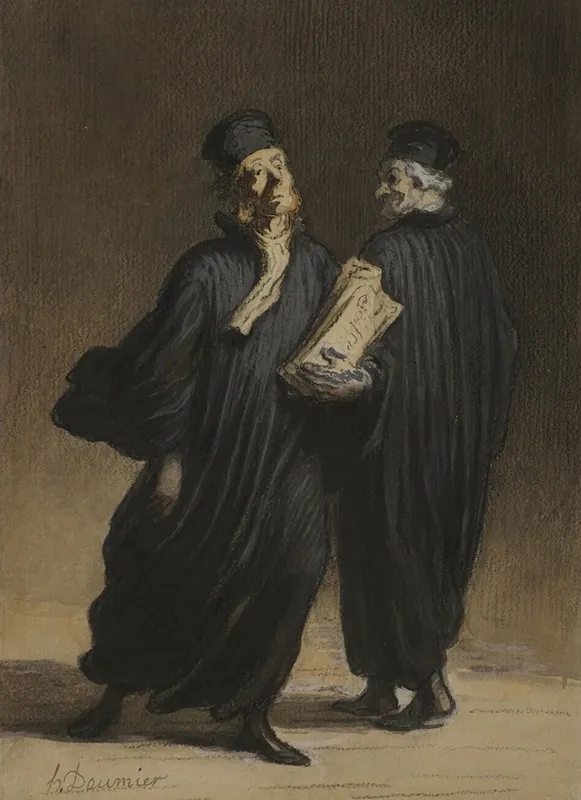 Les Avocats Wall Art by Honoré Daumier - High-Resolution Digital Print