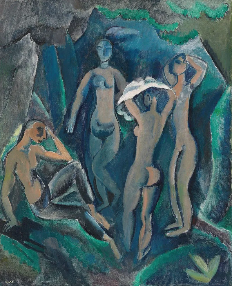 Les Baigneuses The Judgement Of Paris Wall Art by Georges Kars - High-Resolution Digital Print