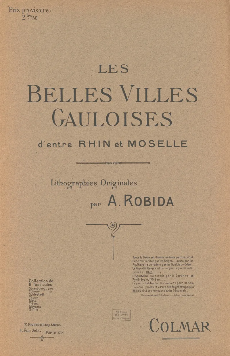 Les Belles Villes Gauloises Cover Wall Art by Albert Robida - High-Resolution Digital Print