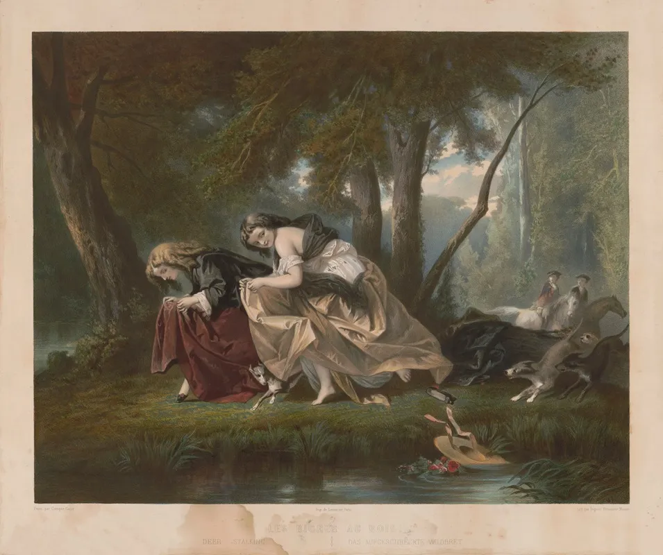 Les Biches Au Bois Wall Art by Claude Regnier - High-Resolution Digital Print