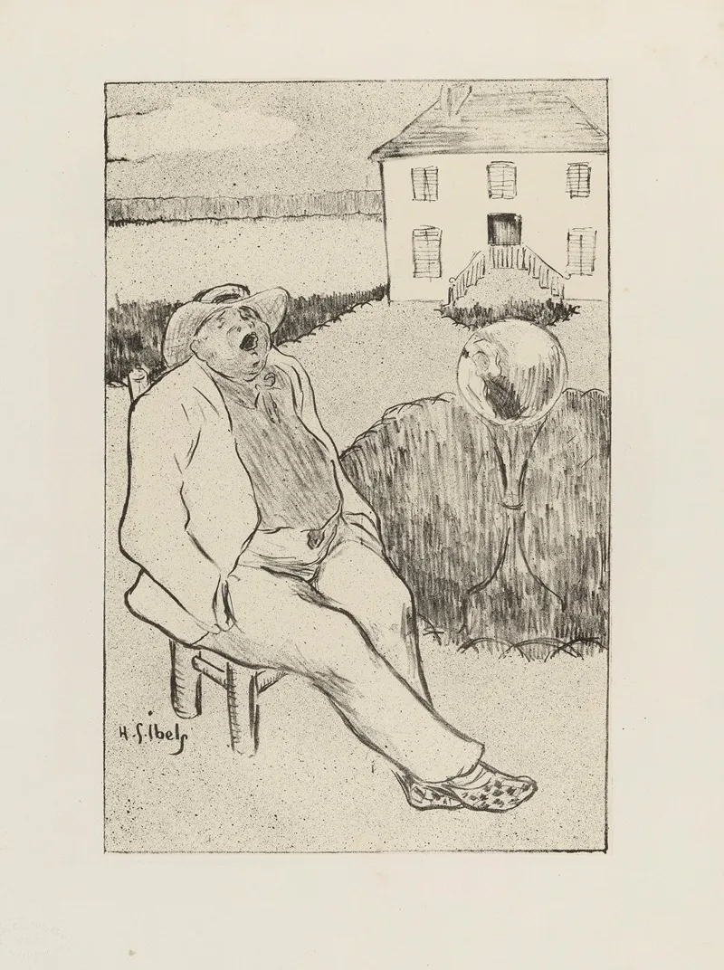 Les Bornes Wall Art by Henri-Gabriel Ibels - High-Resolution Digital Print