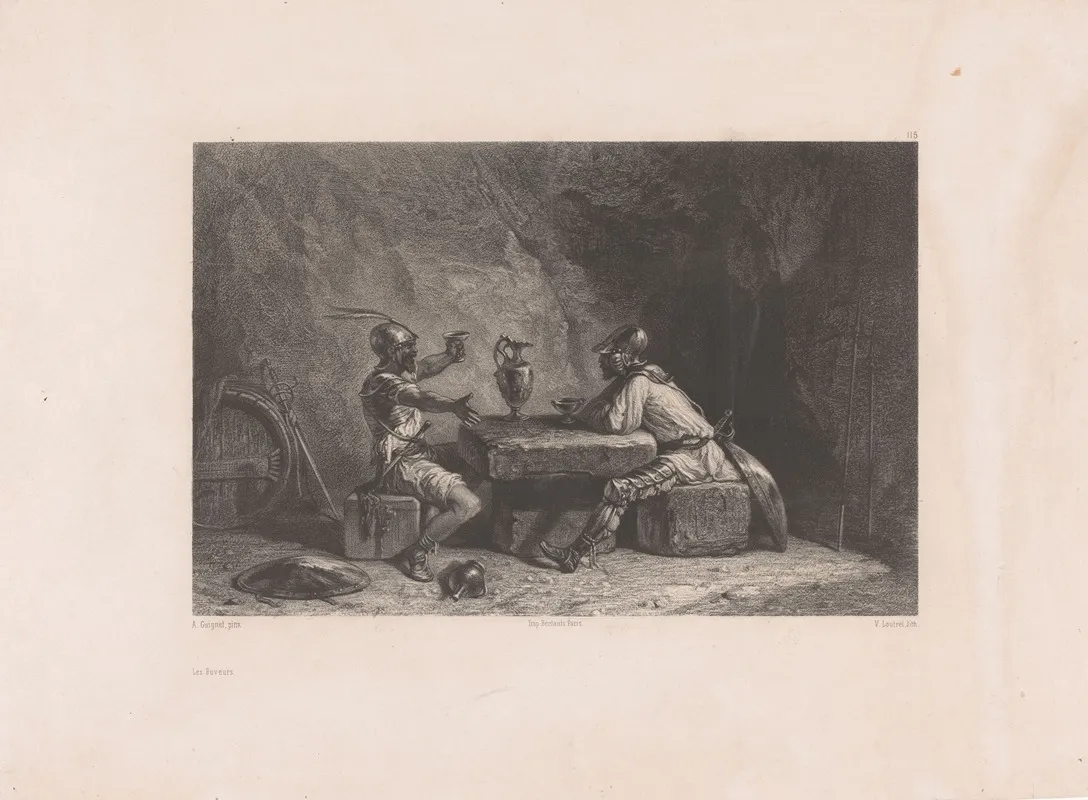 Les Buveurs 2 Wall Art by Victor Jean Baptiste Loutrel - High-Resolution Digital Print
