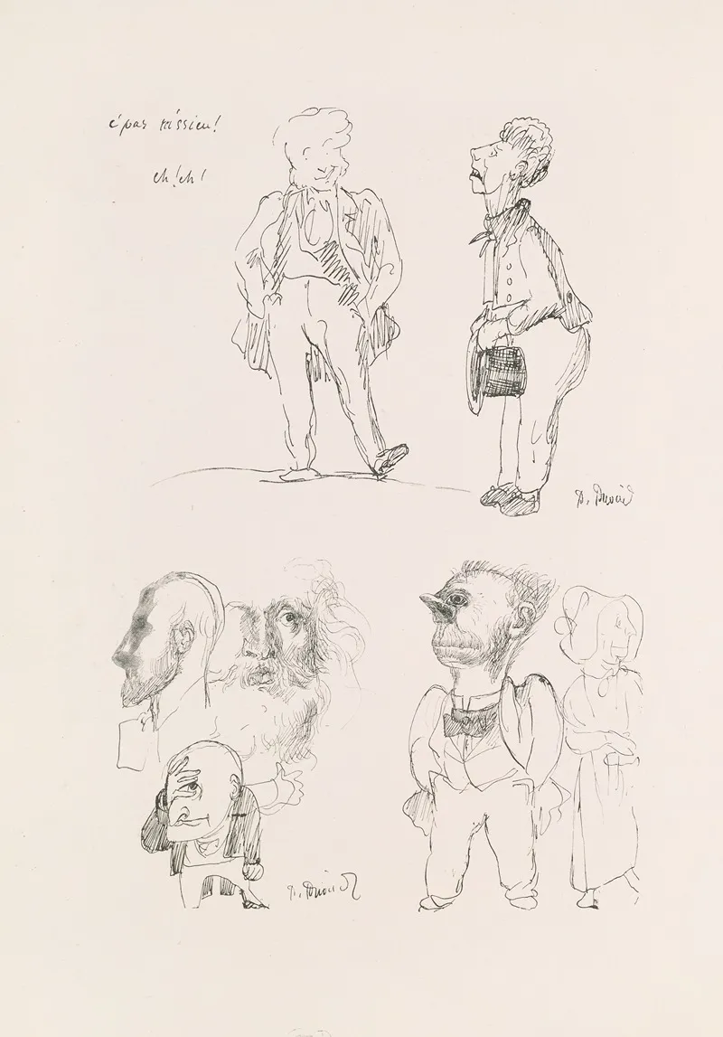 Les Caricatures De Puvis De Chavannes Pl 25 Wall Art by Pierre Puvis de Chavannes - High-Resolution Digital Print