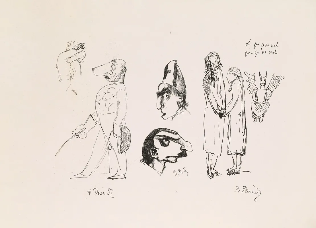 Les Caricatures De Puvis De Chavannes Pl 31 Wall Art by Pierre Puvis de Chavannes - High-Resolution Digital Print
