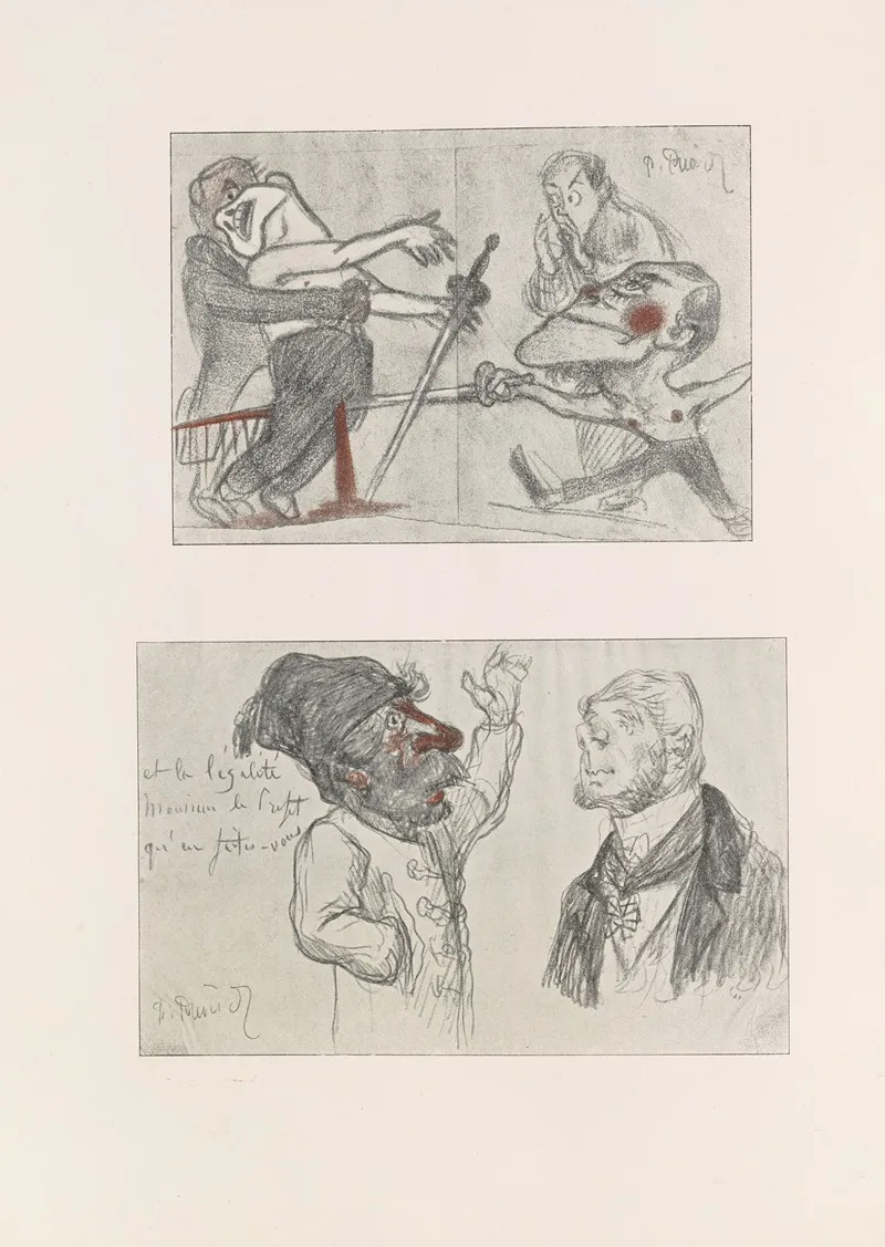Les Caricatures De Puvis De Chavannes Pl 34 Wall Art by Pierre Puvis de Chavannes - High-Resolution Digital Print