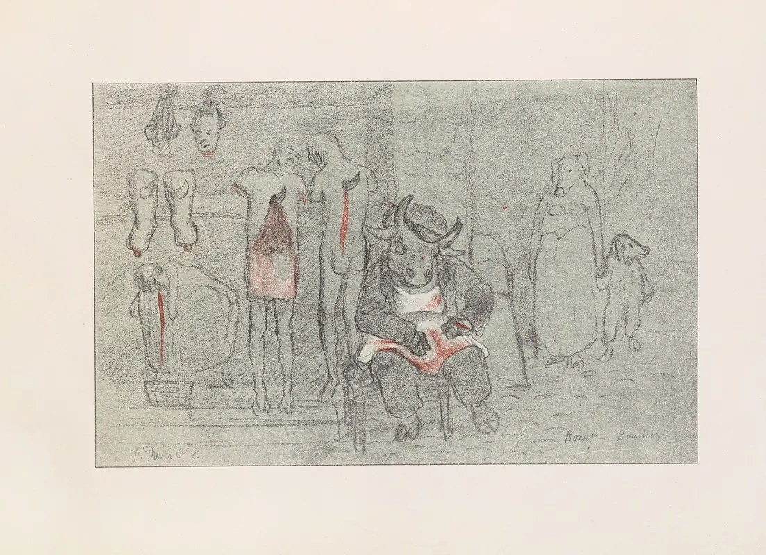 Les Caricatures De Puvis De Chavannes Pl 35 Wall Art by Pierre Puvis de Chavannes - High-Resolution Digital Print