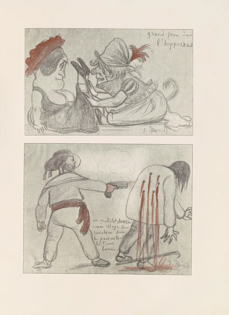 Les Caricatures De Puvis De Chavannes Pl 36 Wall Art by Pierre Puvis de Chavannes - High-Resolution Digital Print