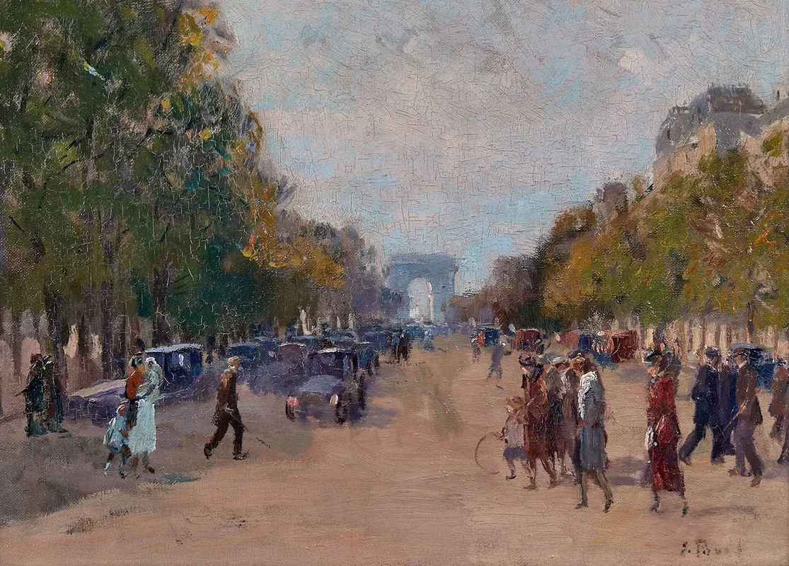 Les Champs Elysees 3 Wall Art by Elie Anatole Pavil - High-Resolution Digital Print