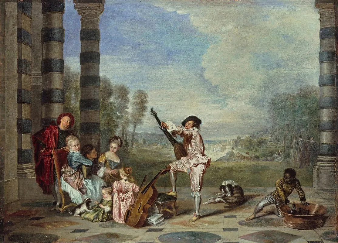 Les Charmes De La Vie The Attractions Of Life Wall Art by Jean-Antoine Watteau - High-Resolution Digital Print