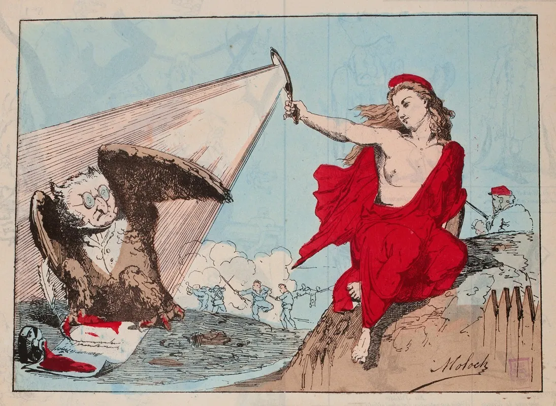 Les Circulaires De Mr Thiers Pouah Wall Art by Moloch (Alphonse Hector Colomb) - High-Resolution Digital Print
