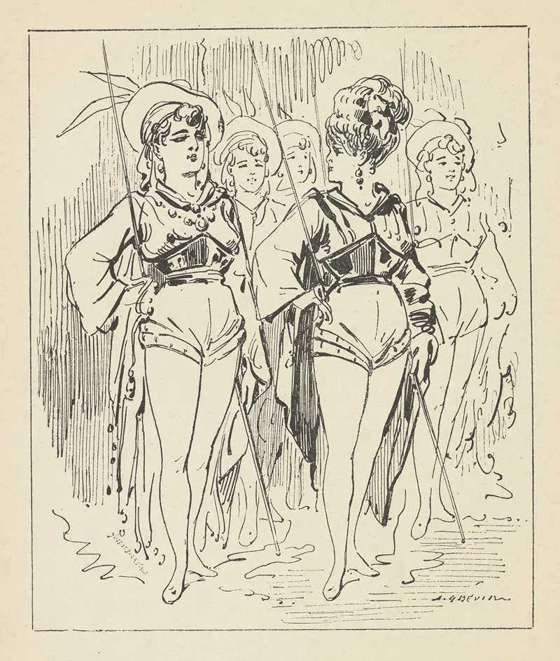 Les Coulisses 4 Wall Art by Alfred Grévin - High-Resolution Digital Print
