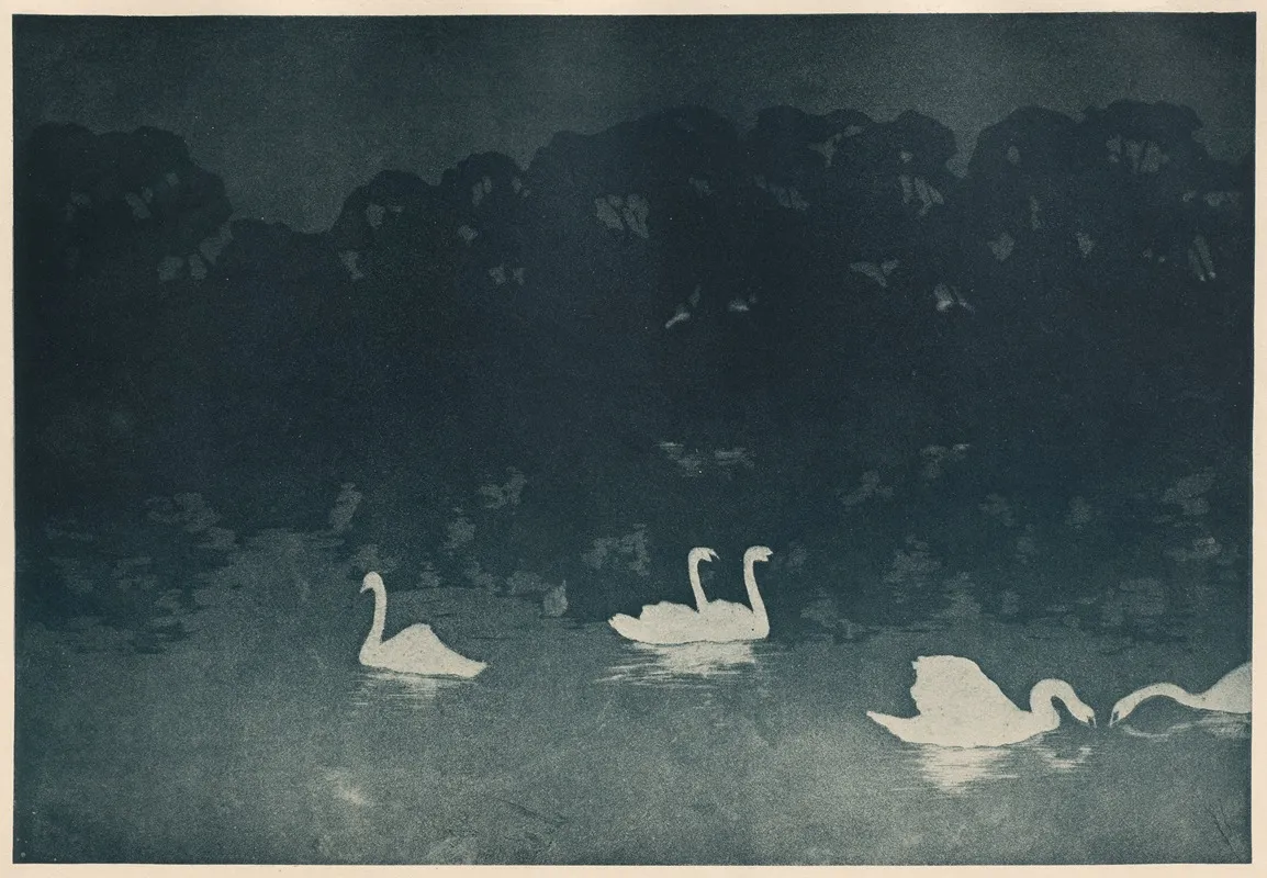 Les Cygnes Wall Art by Francis Jourdain - High-Resolution Digital Print