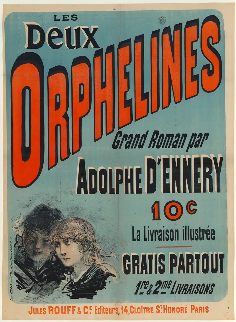 Les Deux Orphelines Grand Roman Par Adolphe Dennery 2 Wall Art by Imp. Chaix - High-Resolution Digital Print