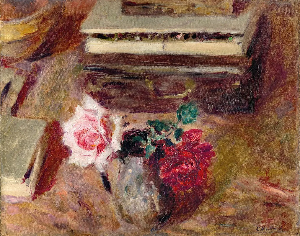 Les Deux Roses Et La Boite De Pastels