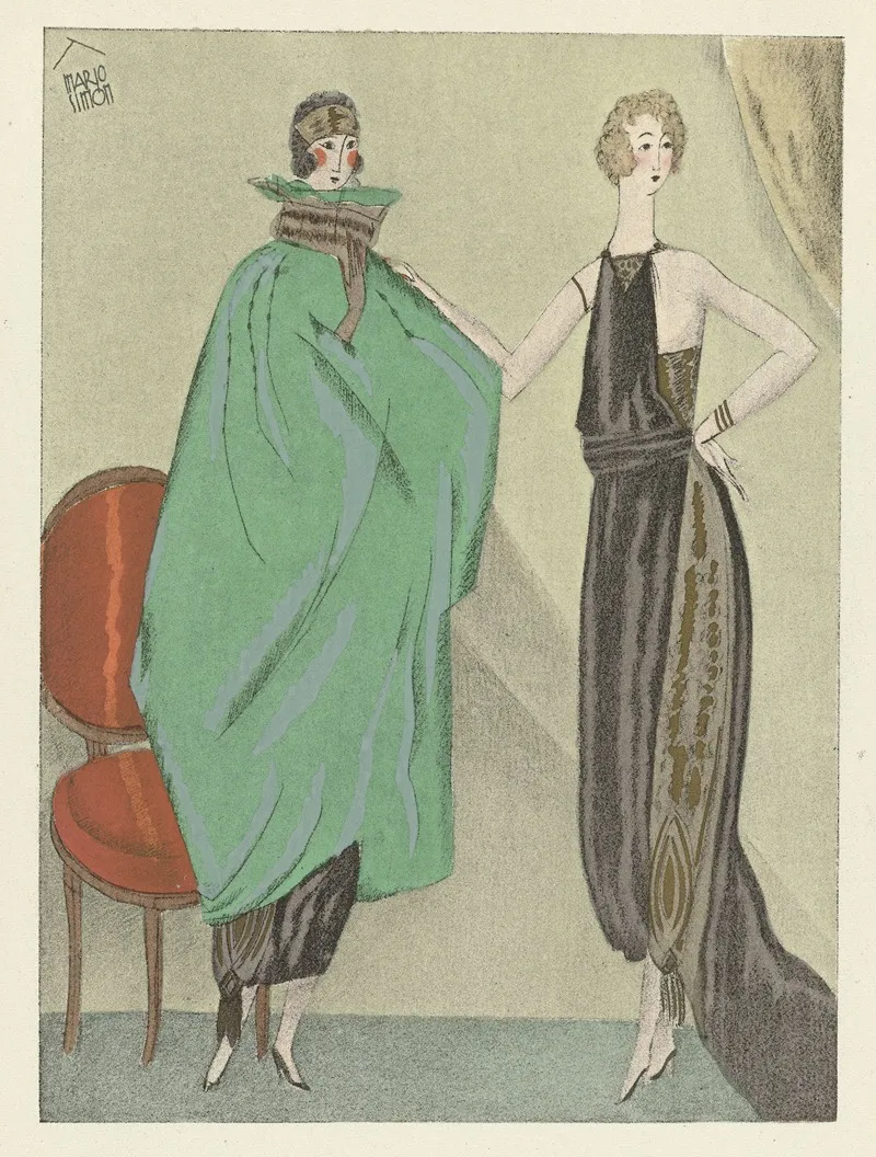 Les Deux Soeurs Manteau Et Robe Pour Le Soir De Beer Wall Art by Mario Simon - High-Resolution Digital Print