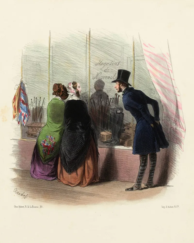Les Devantures Des Magasins De Nouveautes Wall Art by Frédéric Bouchot - High-Resolution Digital Print
