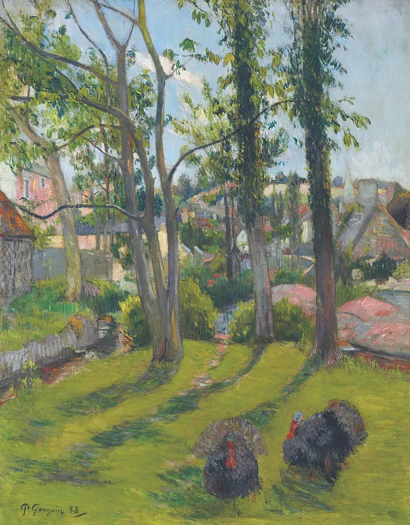 Les Dindons Pont Aven Wall Art by Paul Gauguin - High-Resolution Digital Print