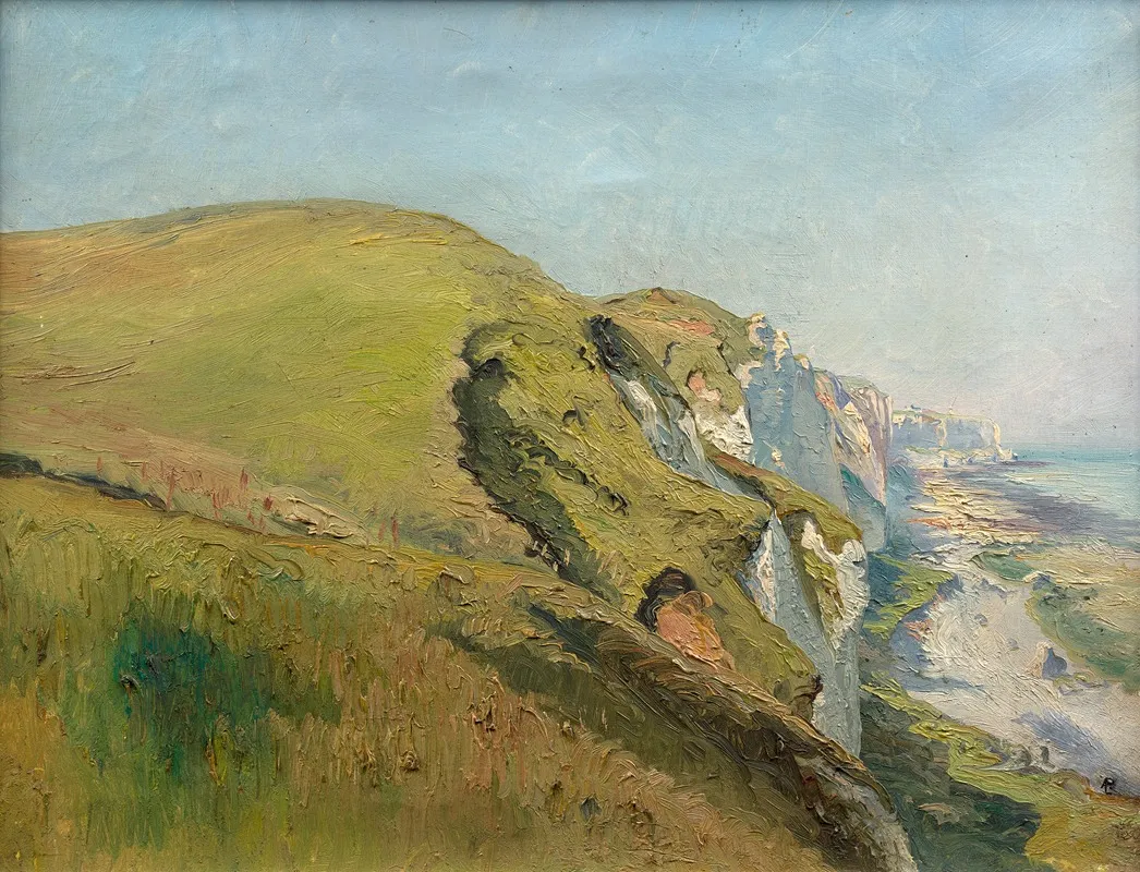 Les Falaises De La Cote Dalbatre Dans Le Pays De Caux Wall Art by André-Paul Leroux - High-Resolution Digital Print