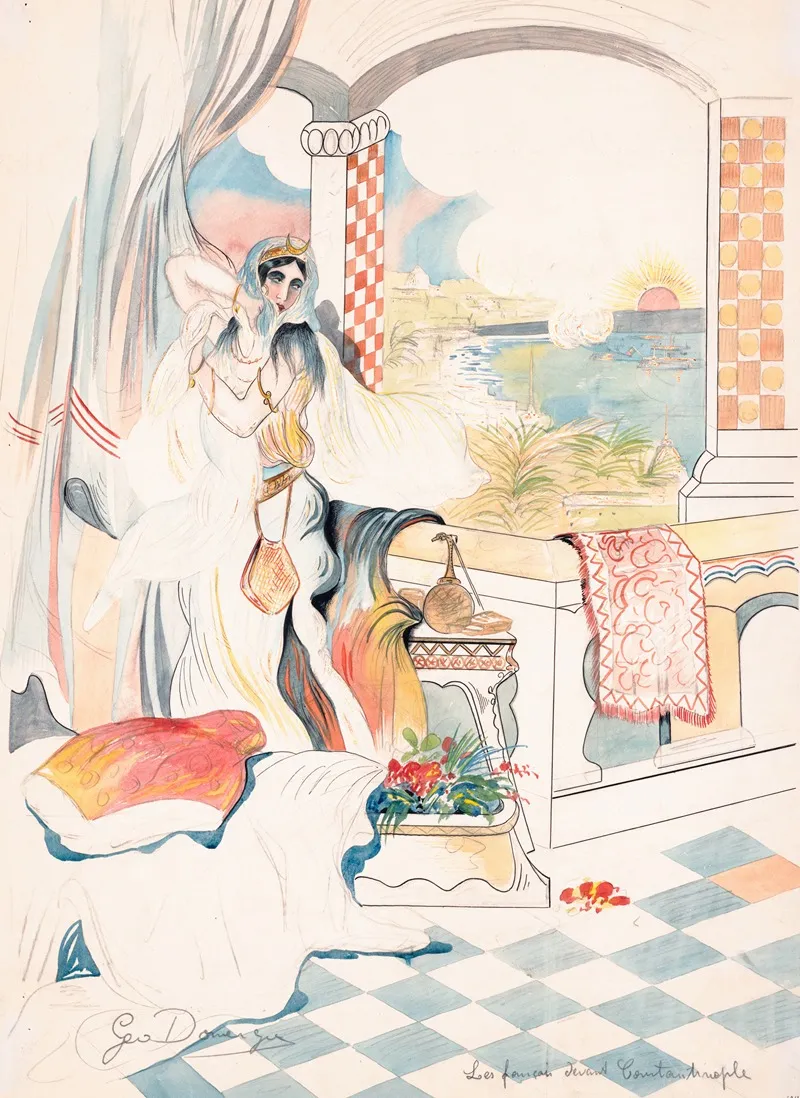 Les Famcais Devant Constantinpole Wall Art by Geo Domergue - High-Resolution Digital Print