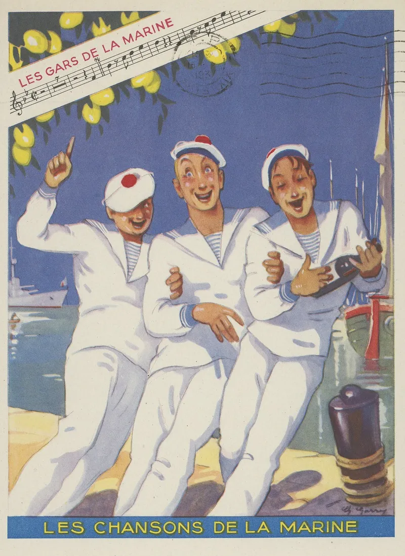 Les Gars De La Marine Bi Citrol Cabargol Wall Art by G. Garry - High-Resolution Digital Print