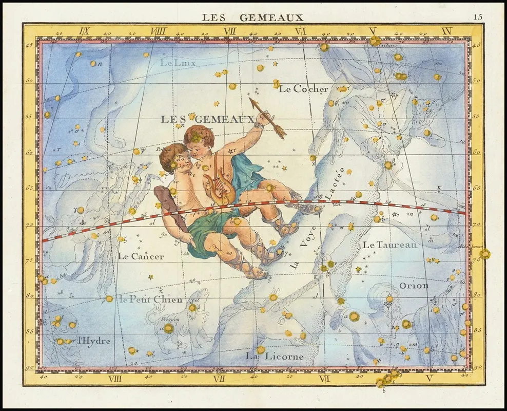 Les Gemeaux Gemini Wall Art by John Flamsteed - High-Resolution Digital Print