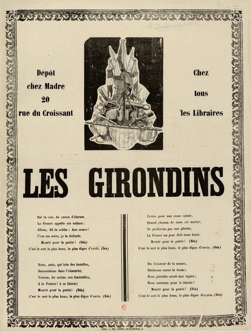 Les Girondins Wall Art by Alexandre Dumas - High-Resolution Digital Print
