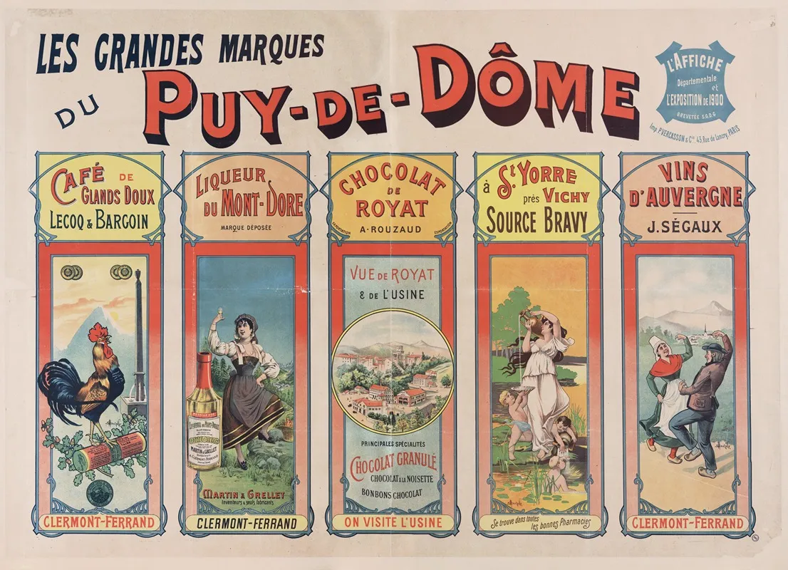 Les Grandes Marques Du Puy De Dome Wall Art by Marcellin Auzolle - High-Resolution Digital Print