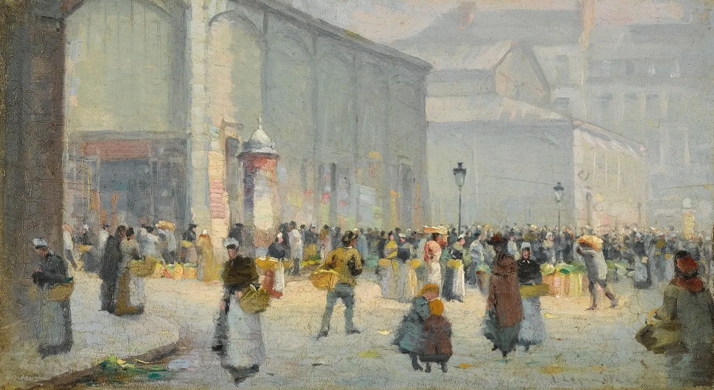 Les Halles Paris Wall Art by Léon Lemaître - High-Resolution Digital Print