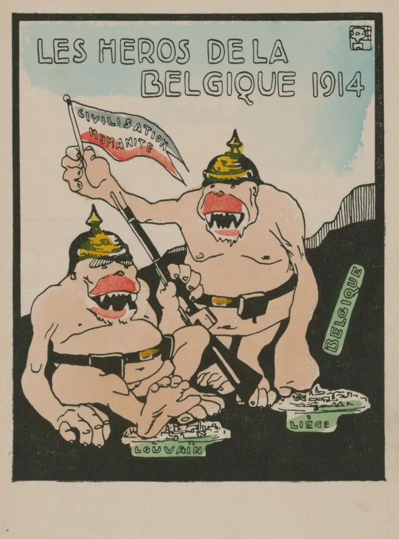 Les Heros De La Belgique 1914 Wall Art by Anonymous - High-Resolution Digital Print
