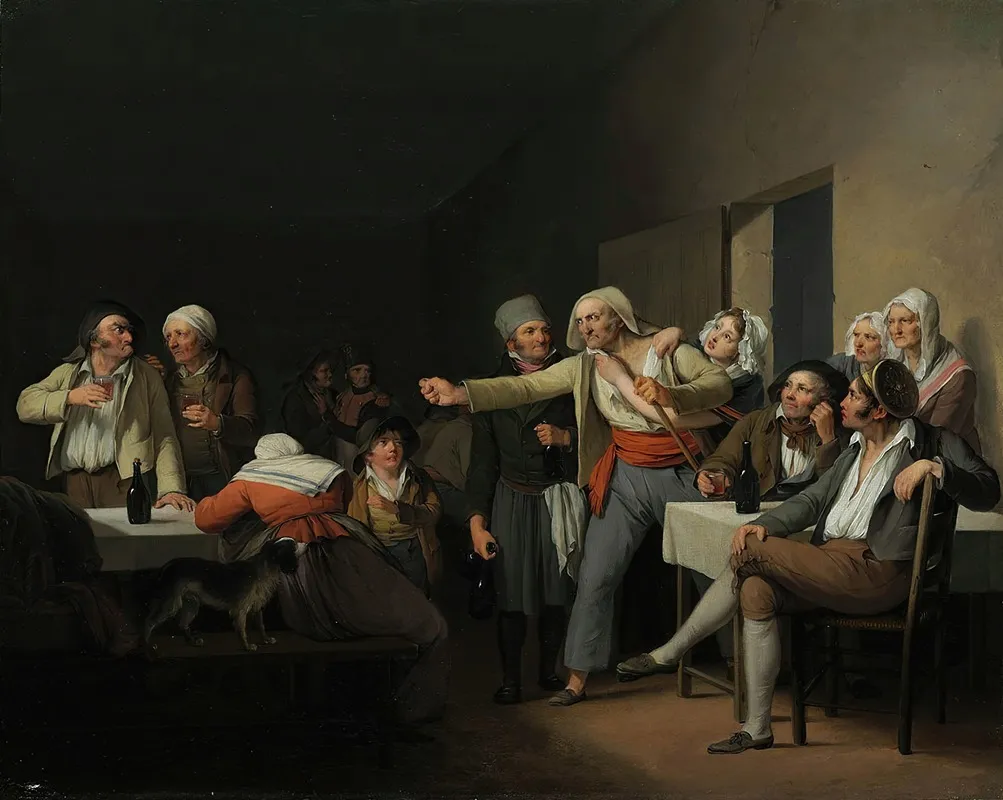 Les Hommes Se Disputent Wall Art by Louis-Léopold Boilly - Canvas Print