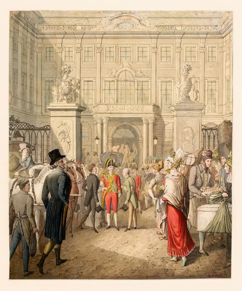 Les Hotels Des Grands Wall Art by George Emmanuel Opiz ou Opitz - High-Resolution Digital Print