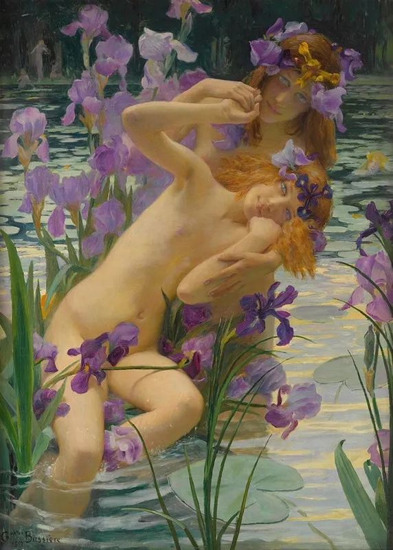 Les Iris Wall Art by Gaston Bussière - High-Resolution Digital Print