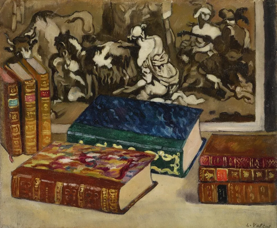 Les Livres A La Gravure Wall Art by Louis Valtat - High-Resolution Digital Print