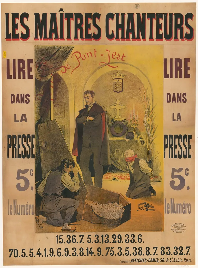 Les Maitres Chanteurs Par Rene De Pont Jest Lire Dans La Presse 5c Le Numero Wall Art by Imp. Camis - High-Resolution Digital Print
