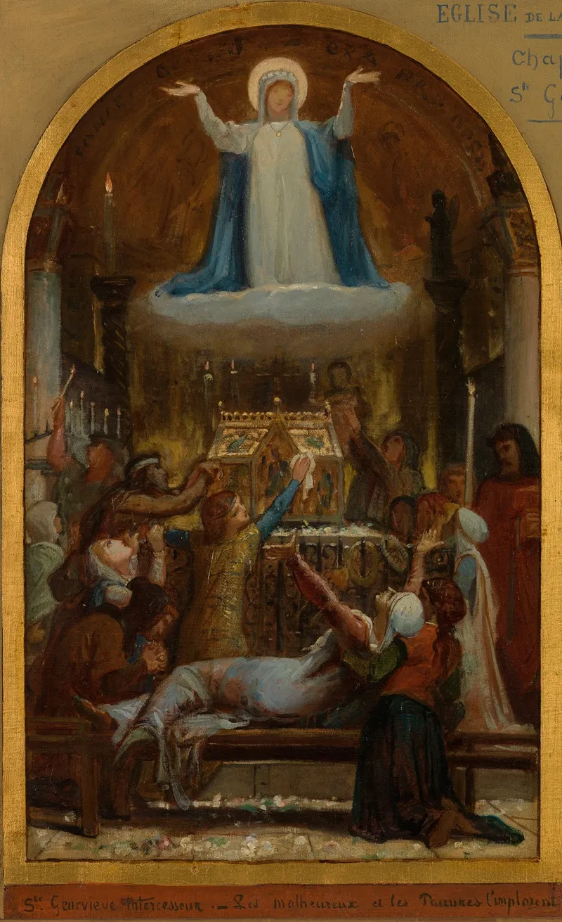 Les Malheureux Et Les Pauvres Implorent Sainte Genevieve Intercesseur