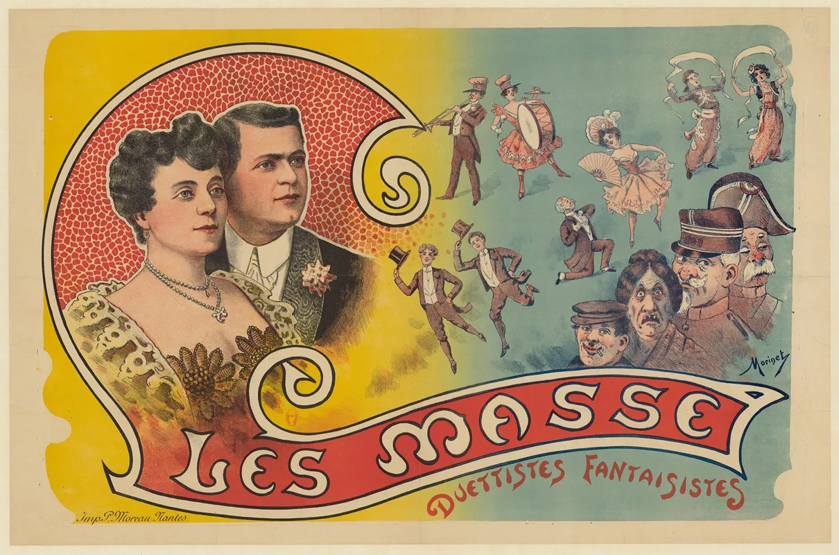 Les Masse Duettistes Fantaisistes Wall Art by Georges Morinet - High-Resolution Digital Print