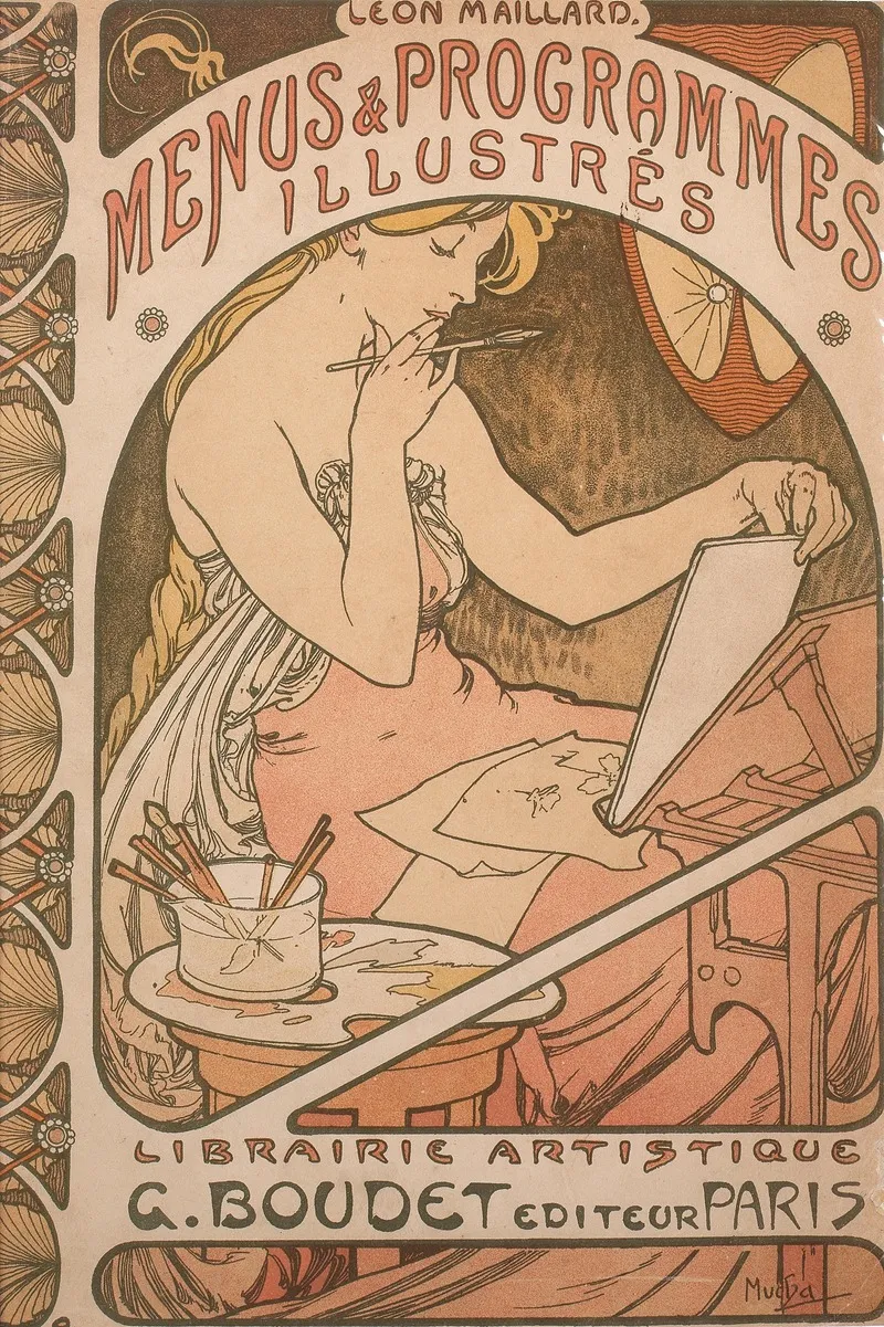 Les Menus And Programmes Illustres Wall Art by Alphonse Mucha - High-Resolution Digital Print