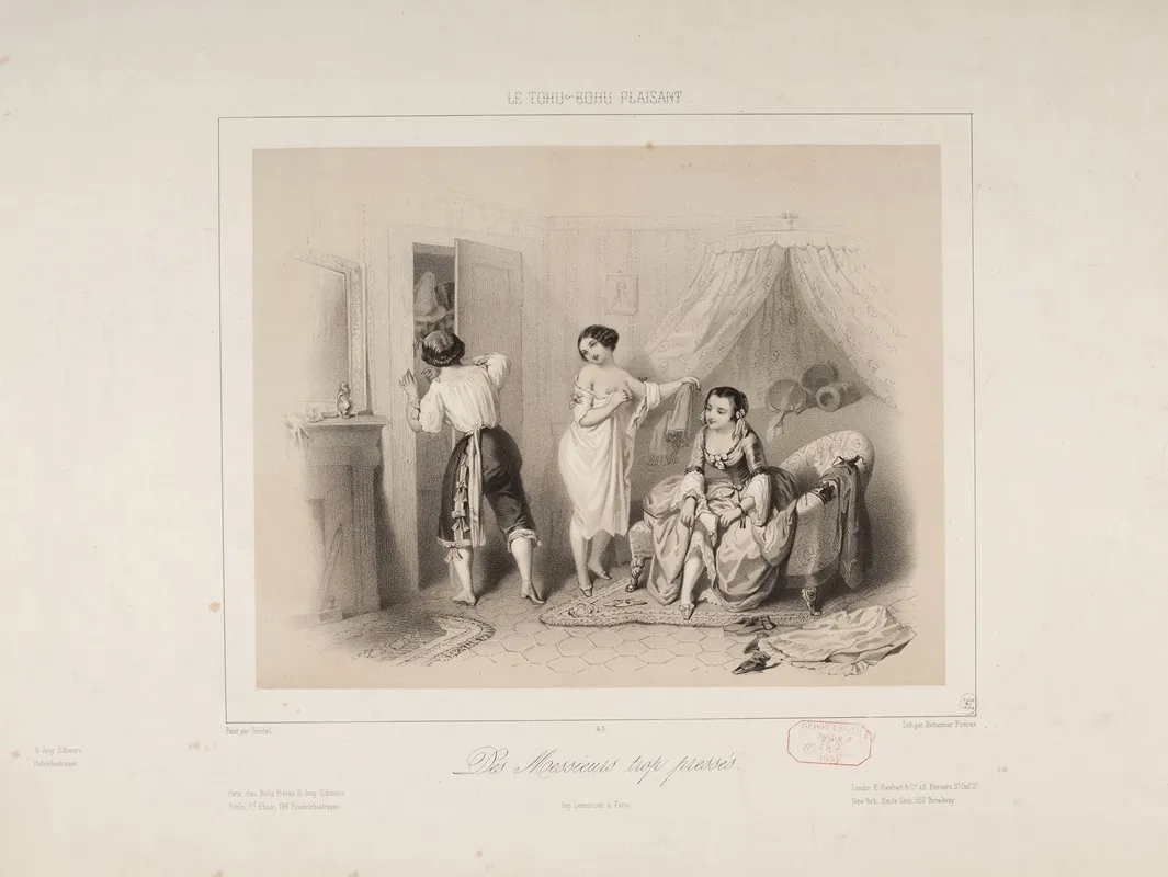 Les Messieurs Trop Presses Wall Art by Joseph Betannier - High-Resolution Digital Print