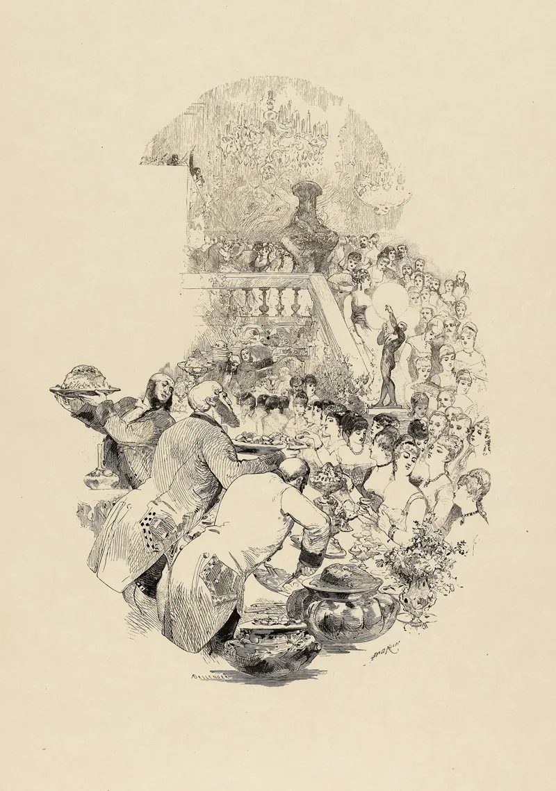 Les Mois Gastronomiques Fevrier Lheure Du Souper Wall Art by Edmond Morin - High-Resolution Digital Print