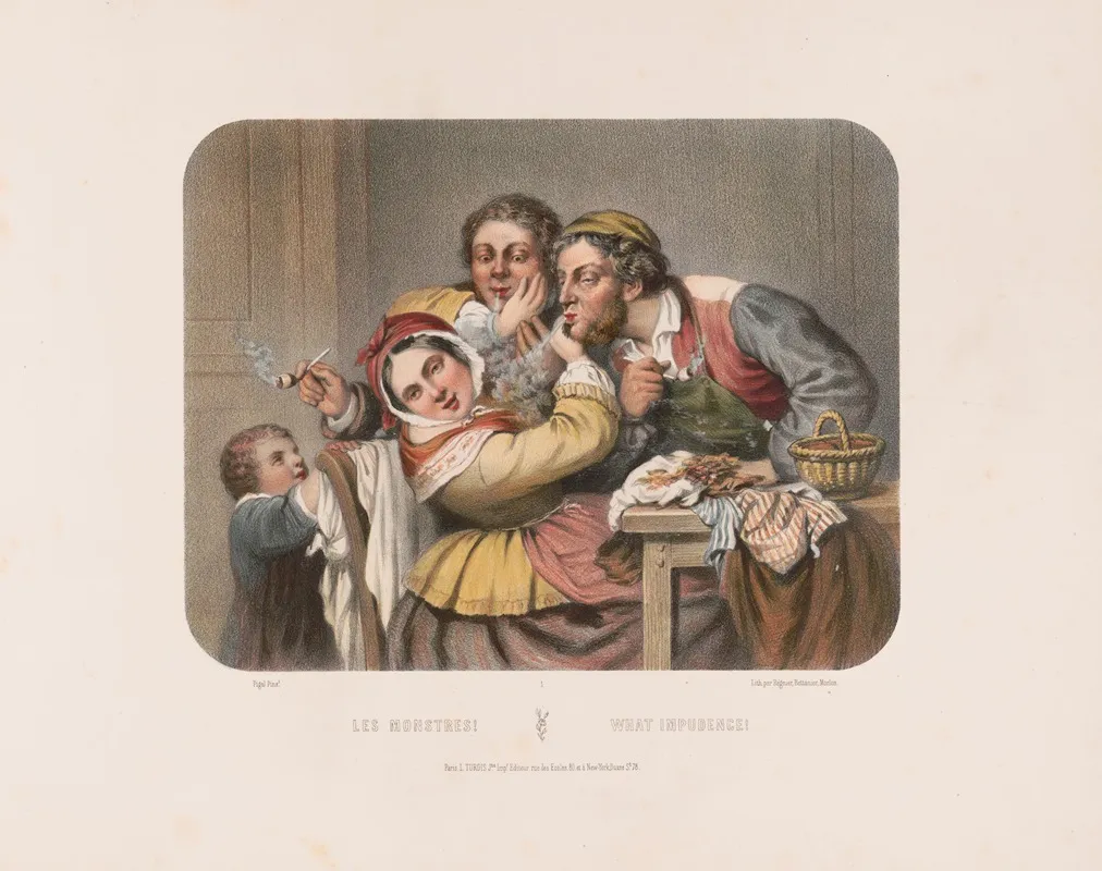 Les Monstres What Imprudence Wall Art by Edmé Jean Pigal - High-Resolution Digital Print