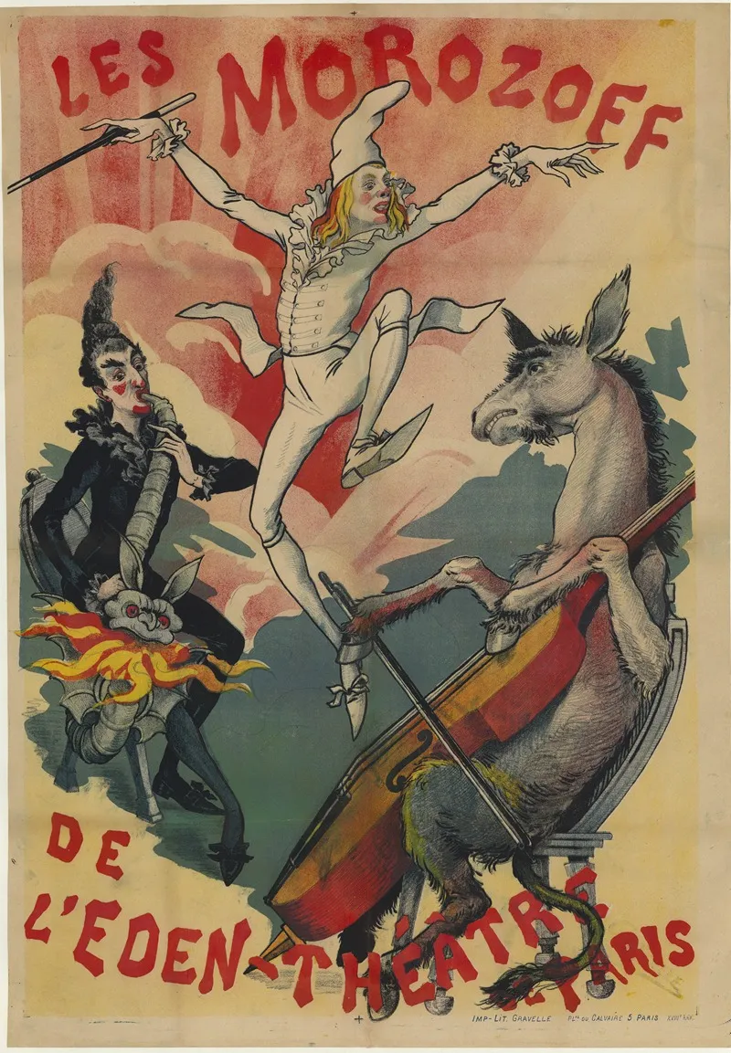 Les Morozoff De Leden Theatre De Paris Wall Art by Imp-Lit. Gravelle - High-Resolution Digital Print