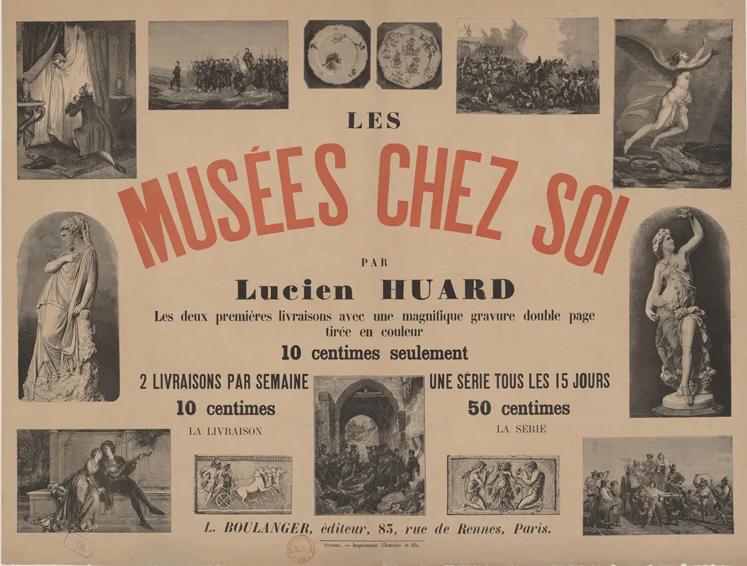 Les Musees Chez Soi Par Lucien Huard Wall Art by Imp. Charaire et Fils - High-Resolution Digital Print
