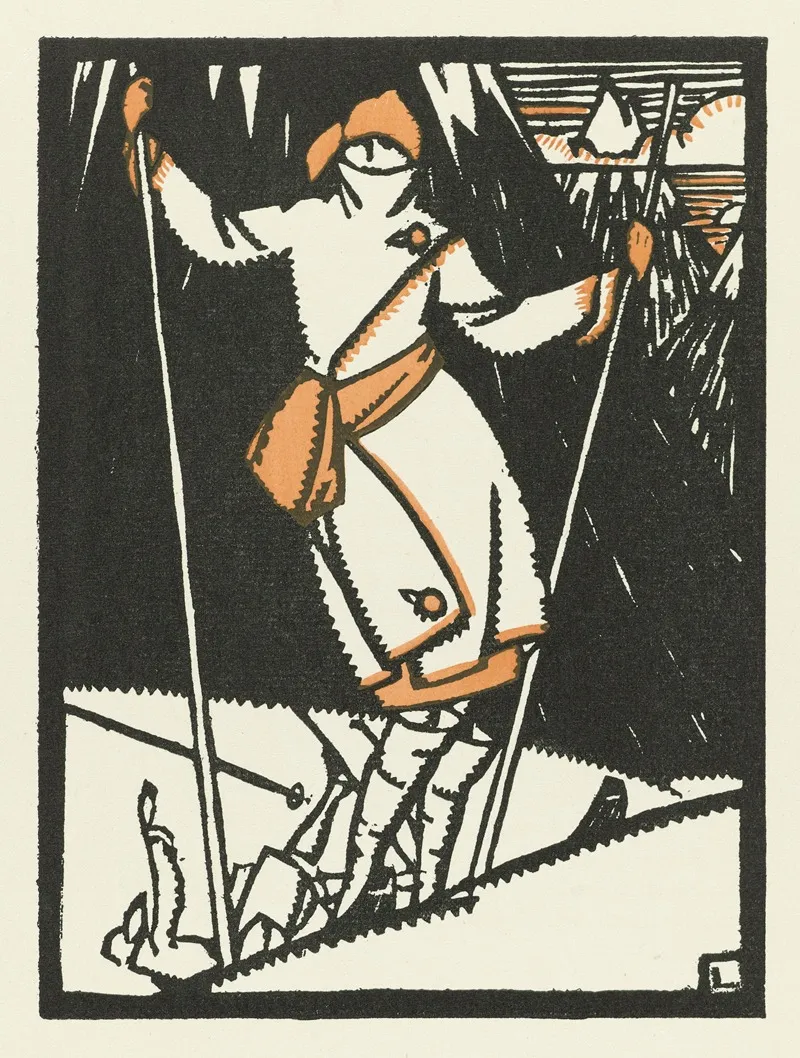 Les Neiges Costume Pour Les Sports Dhiver Enagnella De Rodier Wall Art by Maurice Leroy - High-Resolution Digital Print