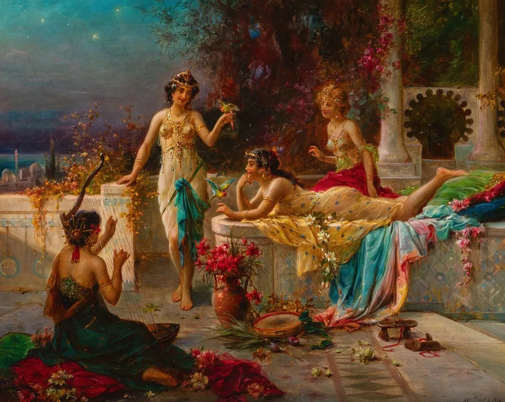 Les Odalisques Wall Art by Hans Zatzka - High-Resolution Digital Print