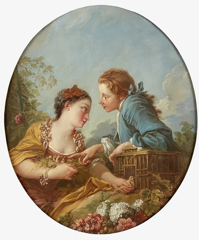 Les Oiseaux Nicheurs The Bird Nesters Wall Art by Follower Of François Boucher - High-Resolution Digital Print