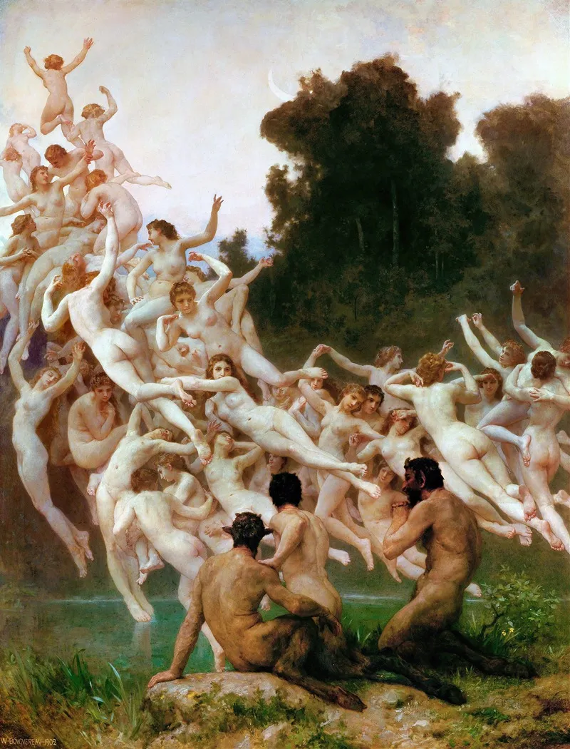 Les Oreades Wall Art by William Bouguereau - High-Resolution Digital Print