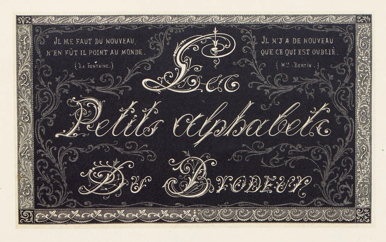 Les Petits Alphabets Du Brodeur Pl 02 Wall Art by Édouard Guichard - High-Resolution Digital Print