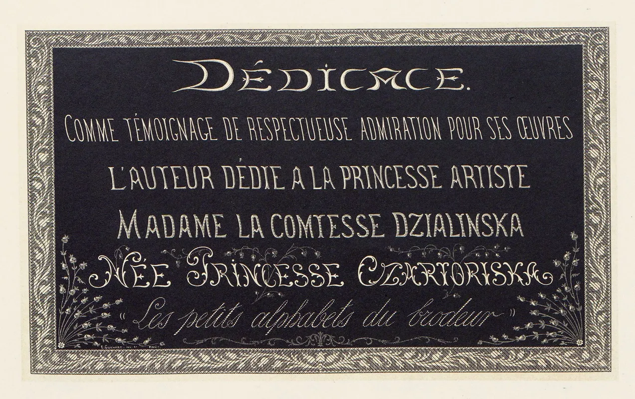 Les Petits Alphabets Du Brodeur Pl 03 Wall Art by Édouard Guichard - High-Resolution Digital Print