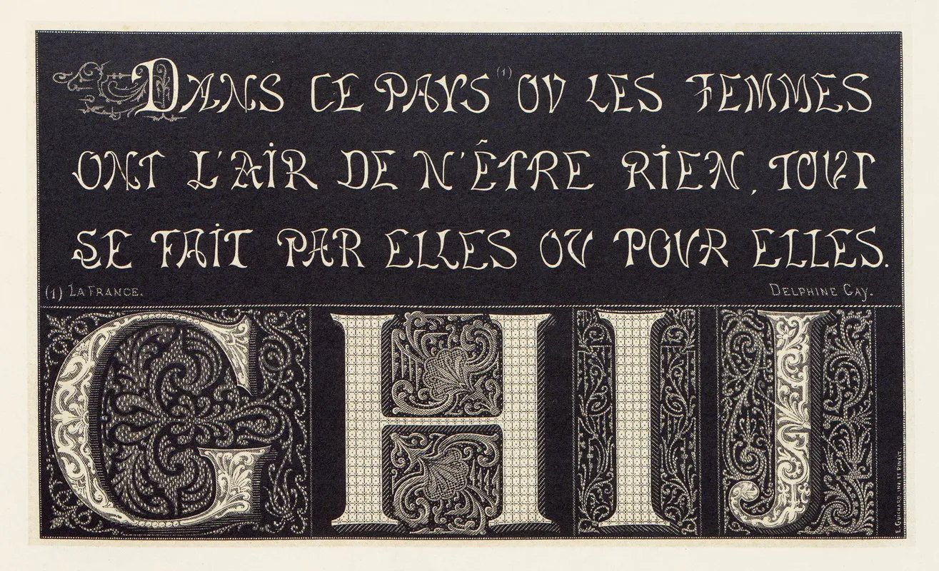 Les Petits Alphabets Du Brodeur Pl 09 Wall Art by Édouard Guichard - High-Resolution Digital Print