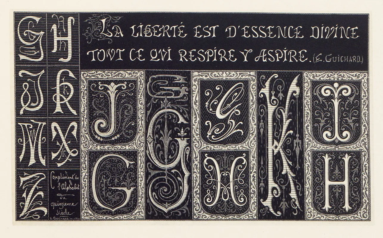 Les Petits Alphabets Du Brodeur Pl 10 Wall Art by Édouard Guichard - High-Resolution Digital Print